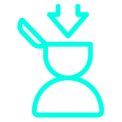 Icon Zahnrad Pfeil Gluehbirne