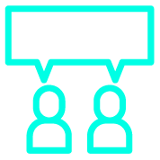 Icon Person Sprechblase tuerkis